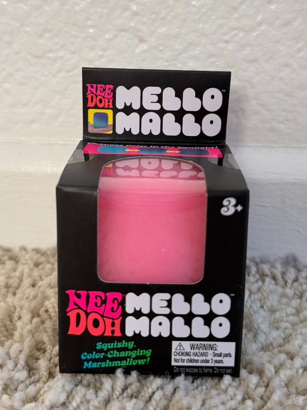 Nee Doh Mello Mallo Color Changing Marshmallow Pink NWT